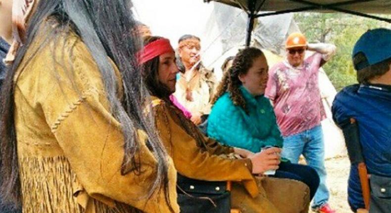 Adam Sandler on the set of The Ridiculous Six