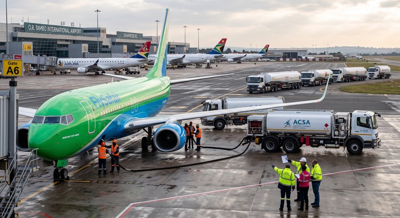 FlySafair has secured additional fuel supplies as South Africa moves to prevent disruptions to airline operations.[Gemini Generated Image ]