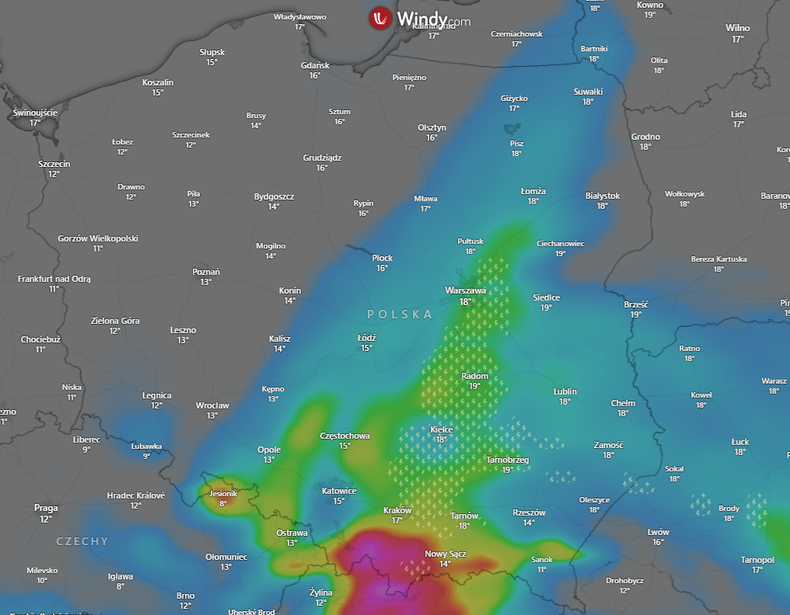 Południowa Polska zagrożona katastrofalną ulewą