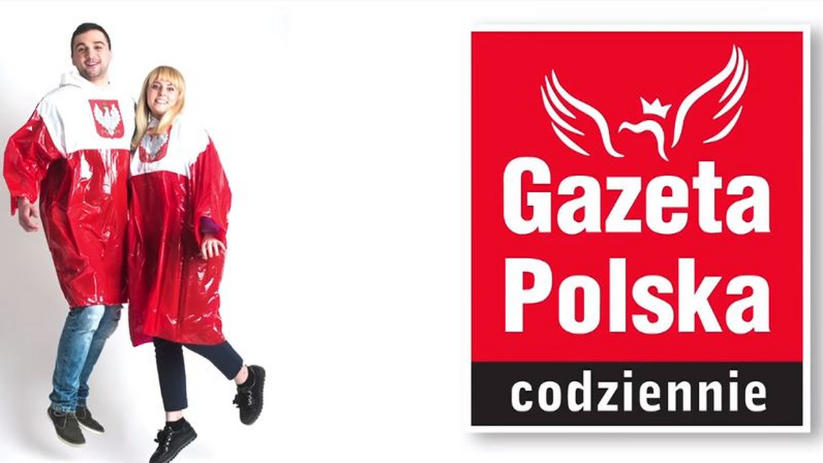 Razem z piątkowym wydaniem "Gazety Polskiej Codziennie" czytelnicy otrzymają biało-czerwoną pelerynkę przeciwdeszczową - podobną do tej, którą Jarosław Kaczyński miał na sobie podczas wycieczki górskiej.