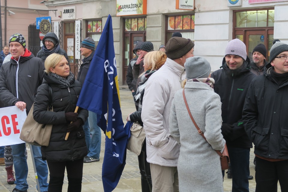 Protest listonoszy w Lublinie