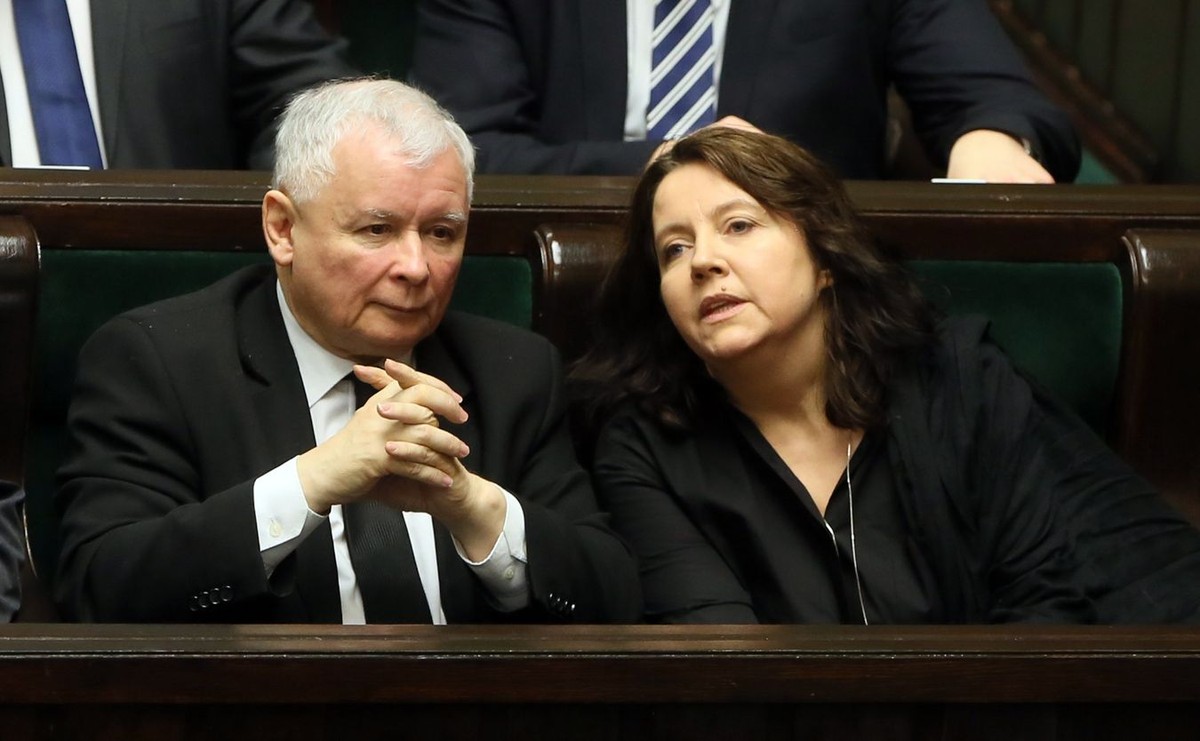 Jarosław Kaczyński i Joanna Lichocka