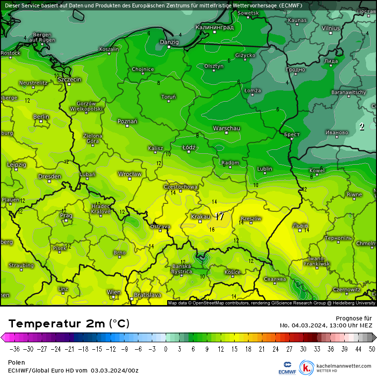 W Małopolsce będzie nawet 17 st. C, a na północnym wschodzie tylko 4 st. C