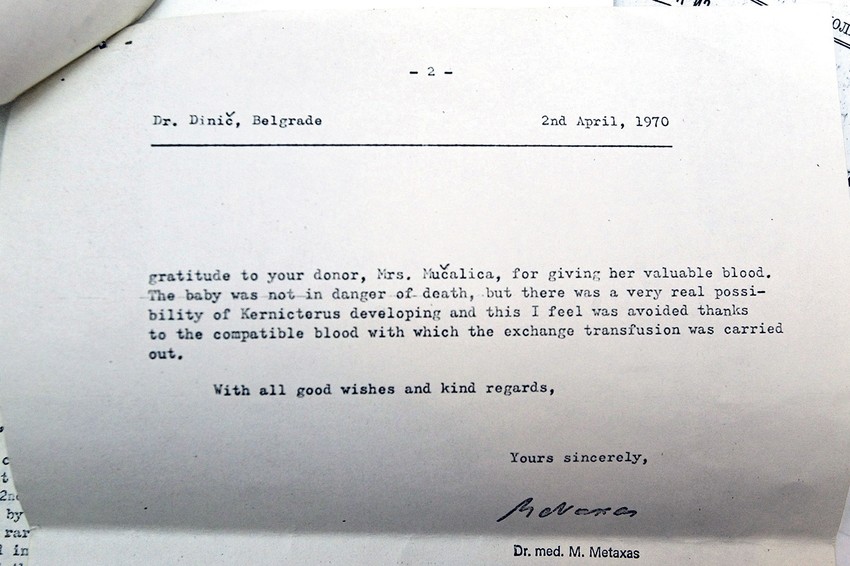 Zahvalnost donoru iz švajcarske bolnice