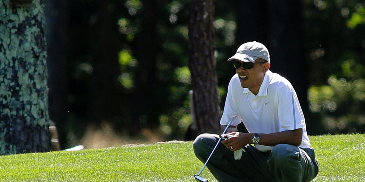 Israeli Prime Minister Benjamin Netanyahu pokes fun at Obama's golf habit