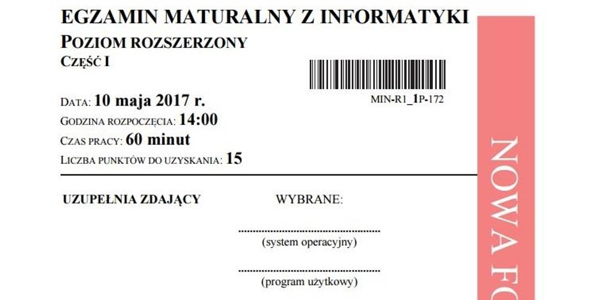 Matura 2017 informatyka