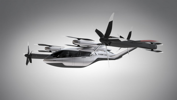 Projekt latającej taksówki Hyundaia; źródło: Uber Technologies Inc.