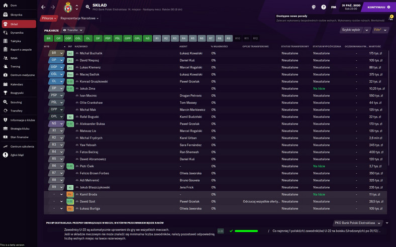 Football Manager 2020 - screenshot z wersji PC 
