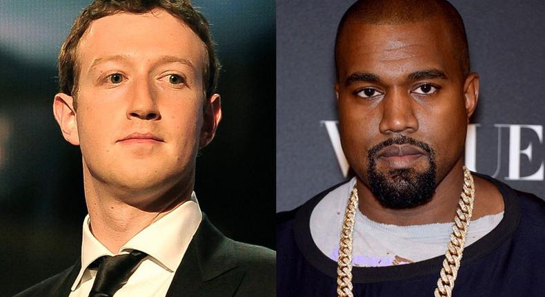 Kanye West asks Mark Zuckerberg for money 