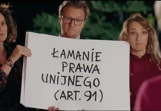 "Konstytucja łamana była nieraz. Oj, nieraz". Spot inspirowany "To właśnie miłość"