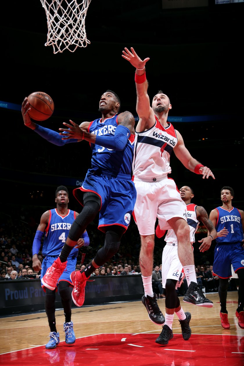 Marcin Gortat bohaterem meczu Washington Wizards - Philadelphia 76ers!