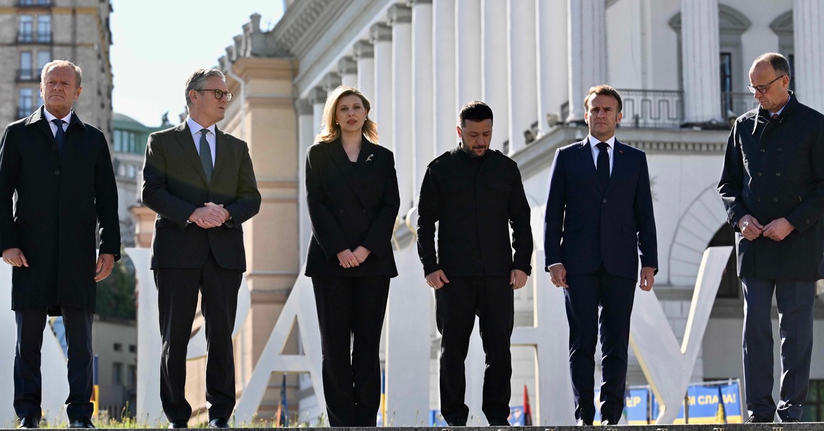 Unexpected crucial  Visit to Kyiv. Tusk, Macron, Merz and Starmer at Maidan Nezalezhnosti