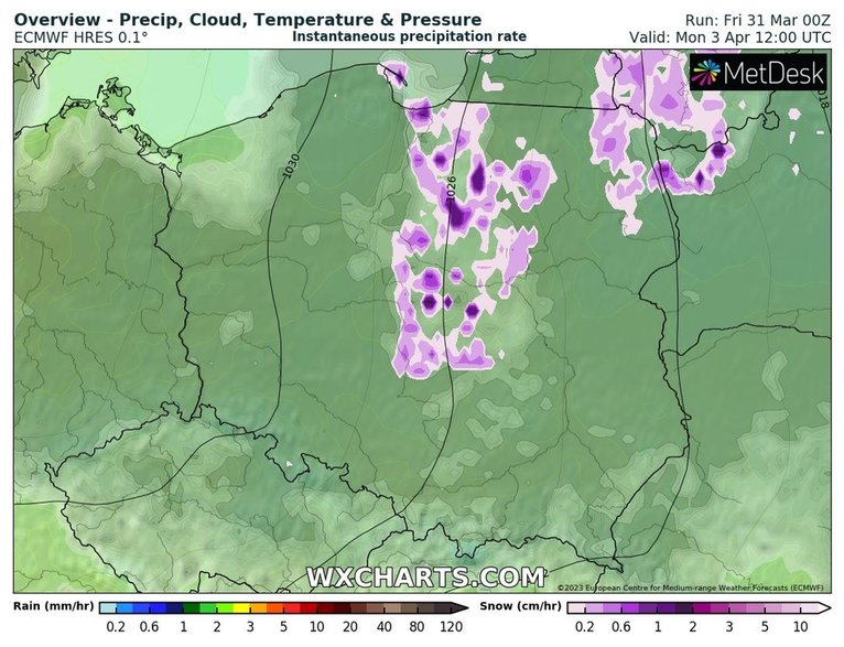 También llueve nieve de vez en cuando