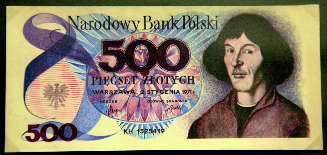 Banknoty polskie. Projektant i grafik ANDRZEJ HEIDRICH