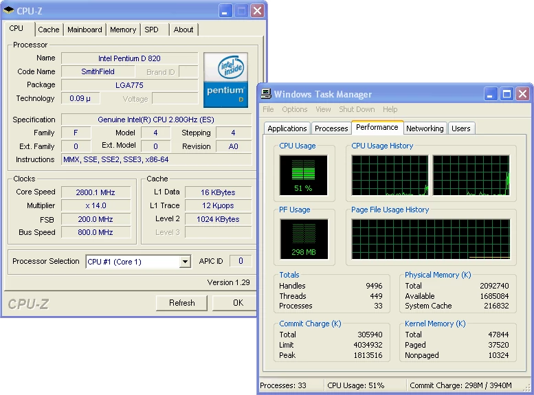 Pentium D 820