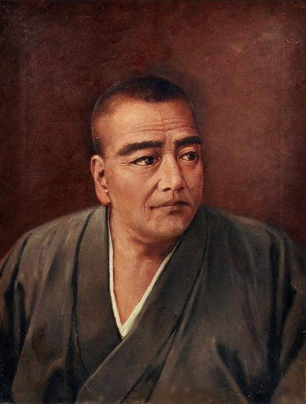 Portret Saigo Takamori (olej na płótnie) autorstwa Ishikawy Shizumasy (1848–1925)