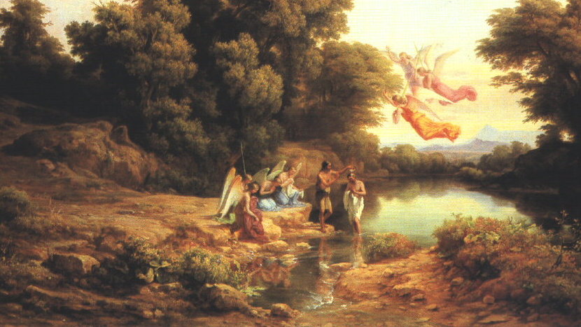 Károly Markó, "Chrzest Jezusa w rzece Jordan", 1840 r.