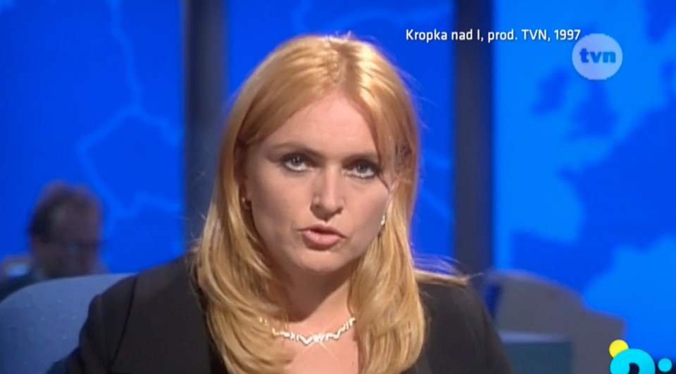 25 lat TVN – Monika Olejnik  w programie "Kropka nad i" w 1997 r.