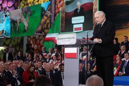 Prezes PiS Jarosław Kaczyński na Zgromadzeniu Wsi Polskiej w Przysusze, grudzień 2022 r.