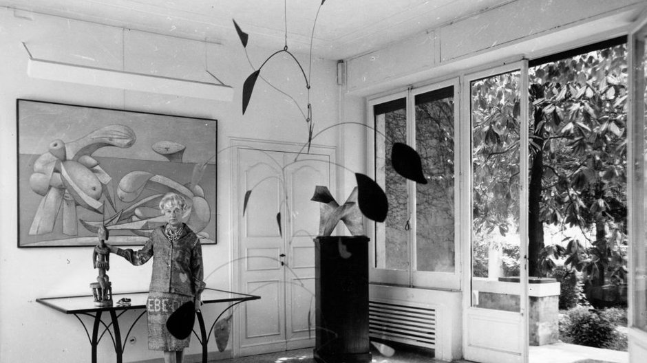 Peggy Guggenheim w swojej weneckiej rezydencji, 1961 r.