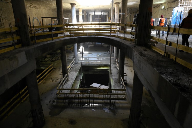 Budowa stacji metra Świętokrzyska