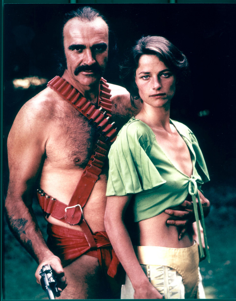 Sean Connery i Charlotte Rampling w filmie "Zardoz" w 1973 roku