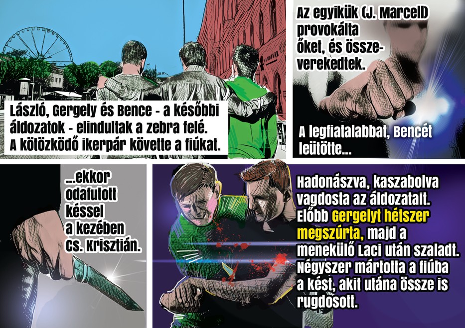 Deák téri késelés Fotó: Grafika