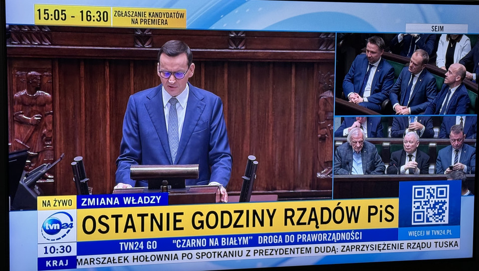 Tak TVP Info i TVN24 pokazywały exposé Mateusza Morawieckiego 