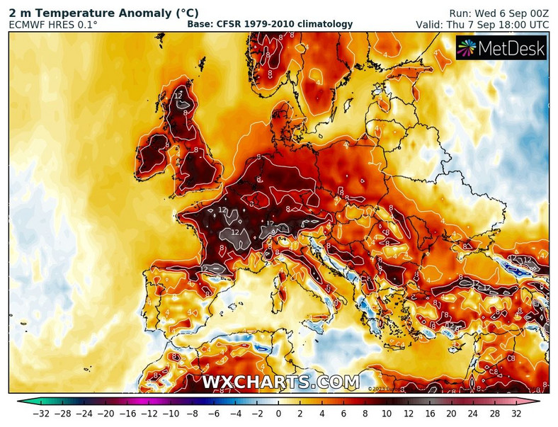 Cała Europa, w tym Polska, będzie pod wpływem dużo cieplejszych niż zwykle mas powietrza