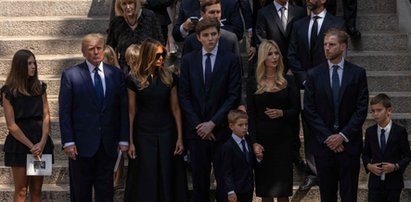 Bliscy pożegnali Ivanę Trump. Byłemu prezydentowi USA towarzyszyła żona Melania