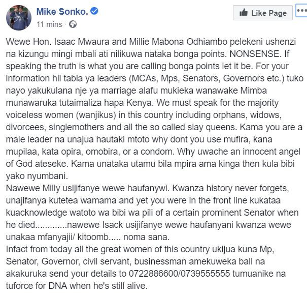 Governor Mike Sonko's wife