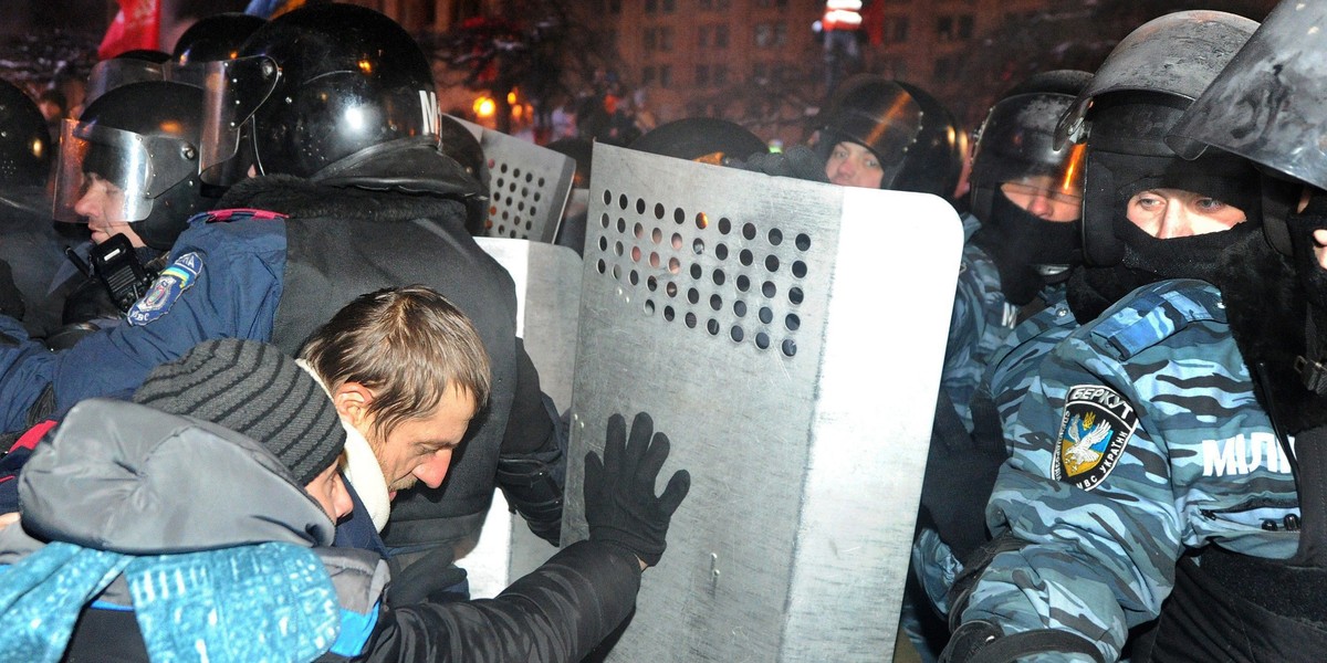 Protest na Ukrainie.