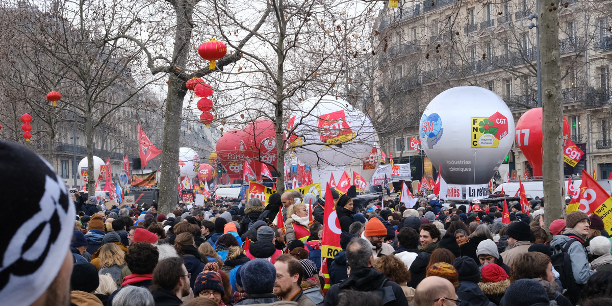 Protest w Paryżu 19 stycznia 2023 r. (zdjęcie ilustracyjne)