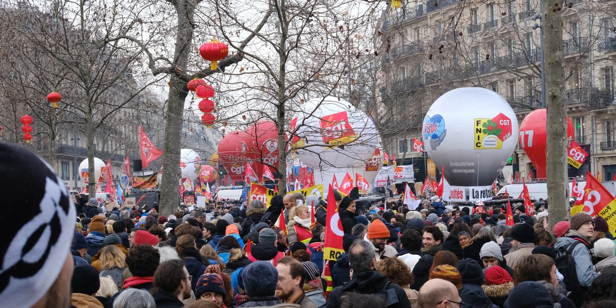 Protest w Paryżu 19 stycznia 2023 r. (zdjęcie ilustracyjne)