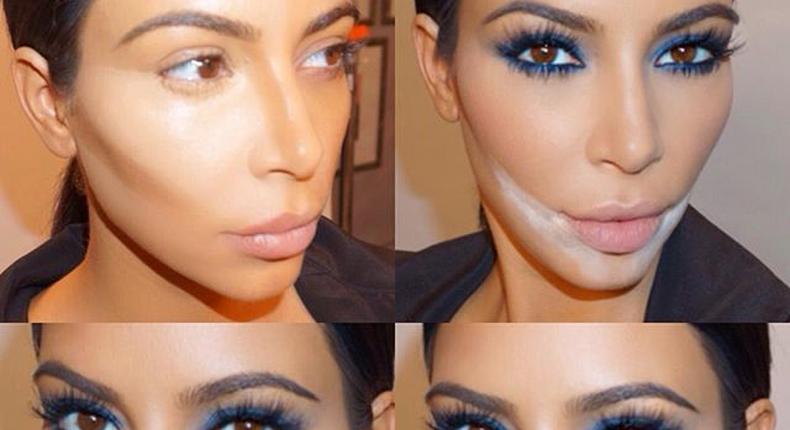 Kim Kardashian's new face chart by make up artist Mario Dedivanovic