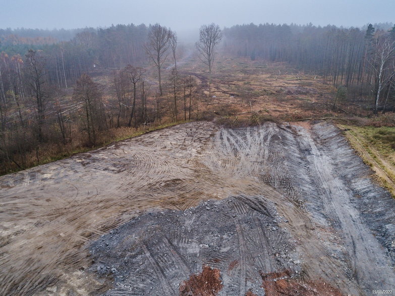 Budowa drogi ekspresowej S-1 - odcinek węzeł Oświęcim - Dankowice - zdjęcia z drona - 15.11.2022 - autor: GDDKiA