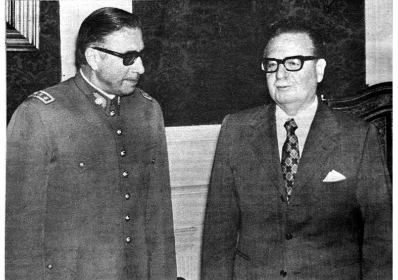 Augusto Pinochet i Salvador Allende krótko przed zamachem stanu