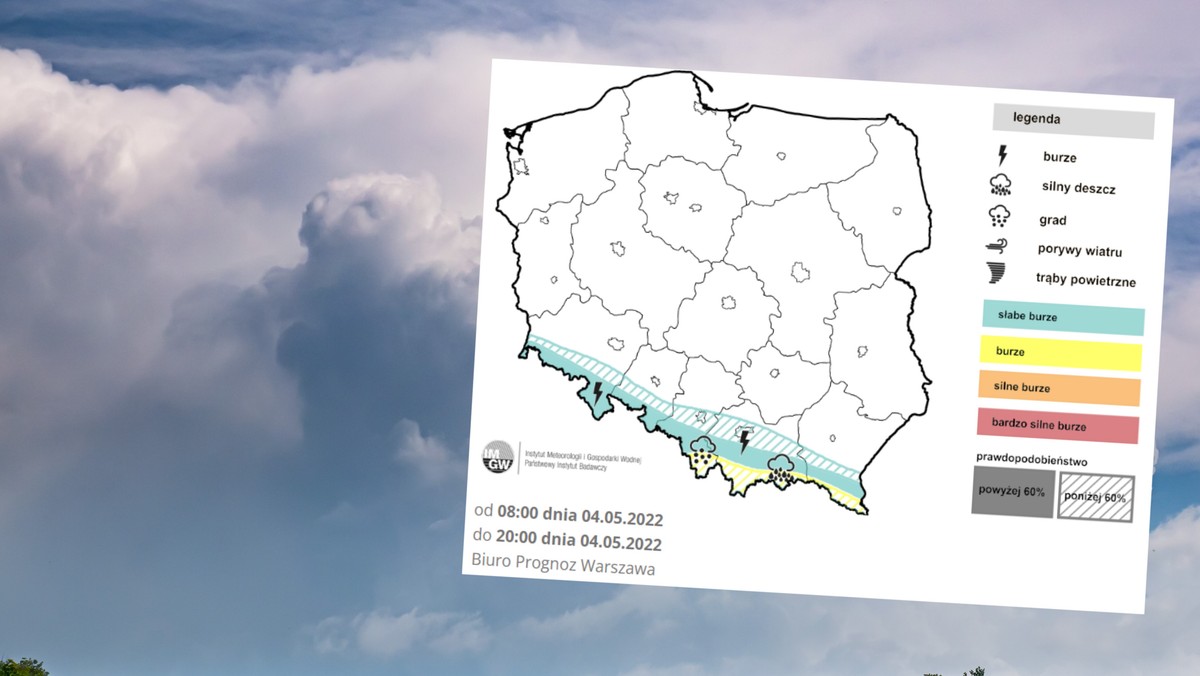 Prognoza pogody na środę, 5 maja. Dość ciepło, ale po południu możliwe burze