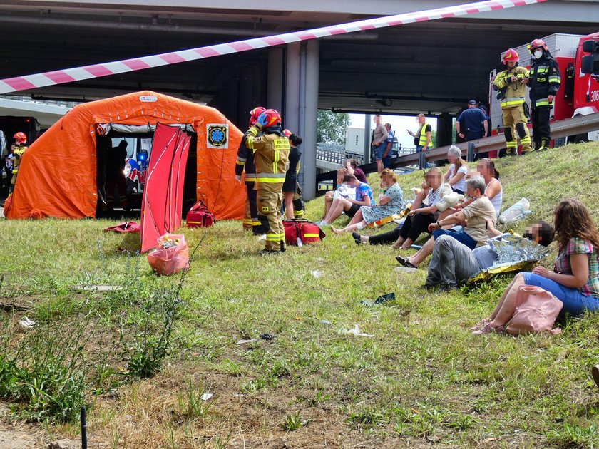 Wypadek autobusu komunikacji miejskiej w Warszawie