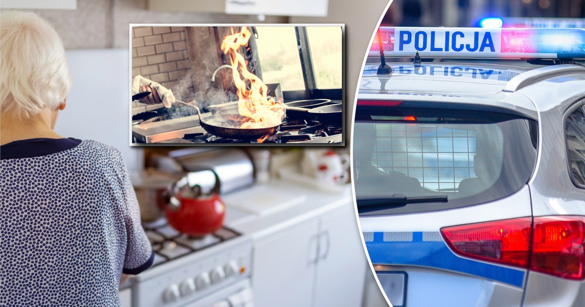 Dramat w Chełmie. Z kuchni wydobywał się dym, w środku leżał mężczyzna