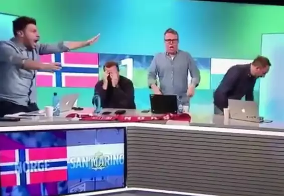Gdy San Marino strzeliło bramkę Norwegom, w telewizji zapanowała żałoba. Zobaczcie nagranie i spróbujcie się nie śmiać