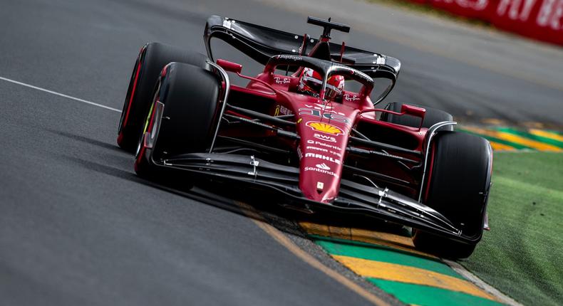 Leclerc/Ferrari signe la pôle position au GP d'Australie dans sa F1-75, samedi 8 avril 2022