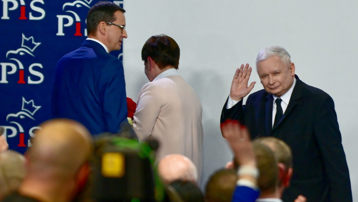 Jarosław Kaczyński Mateusz Morawiecki Beata Szydło