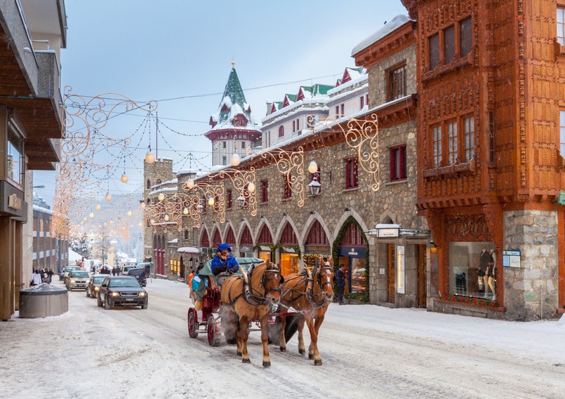 St.,Moritz,/,Switzerland,-,January,8,,2010:,Street,In