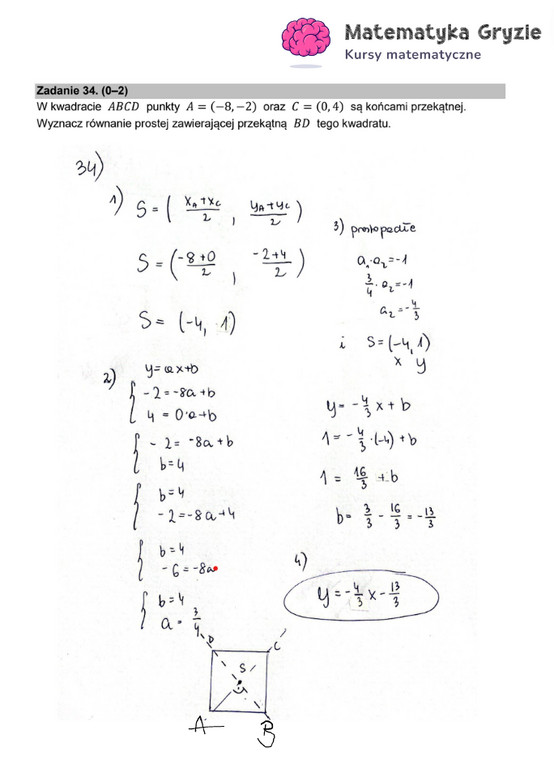 Arkusz CKE i odpowiedzi. Matematyka, poziom podstawowy formuła 2015 - zadanie 34
