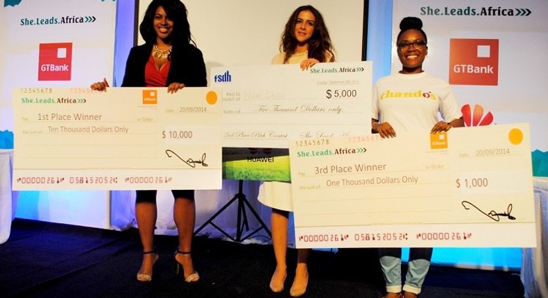 Winners from last years' She Leads Africa entrepreneur showcase