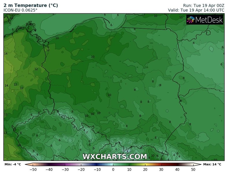 W wielu miejscach temperatura nie przekroczy 10 st. C