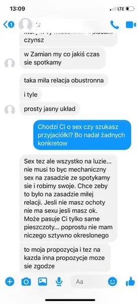 Mężczyzna podkreślał, że chodzi o obustronną relację