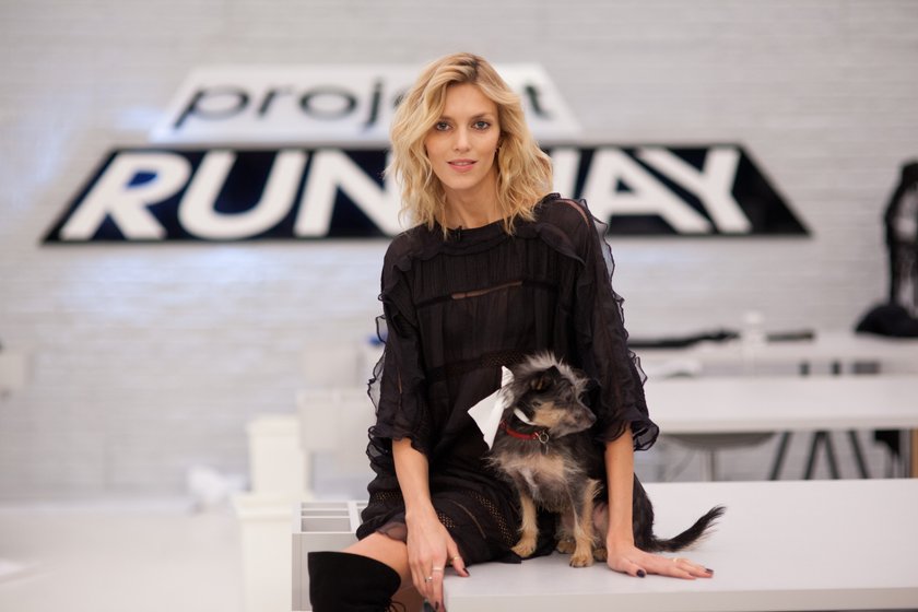 Anja Rubik i pies Project Runway