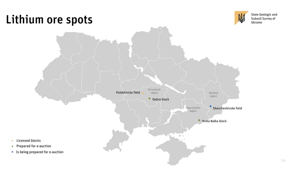 Złoża litu zidentyfikowane w granicach Ukrainy